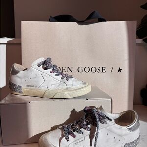 Superstar Glitter Rainbow Low-Top Sneakers